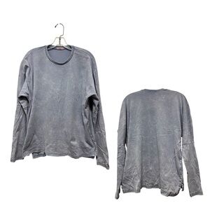 Old Navy Men's Washed Gray Long Sleeve Tee